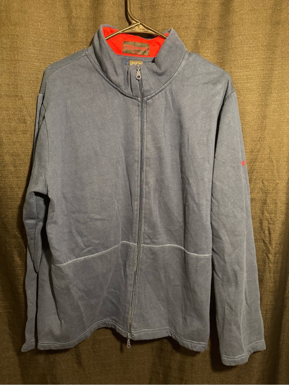 CVS Pharmacy Womens 2XL Blue Full Zip Jacket Employee Uniform Workwear Logo